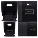 Black Thank You Packing Bag Plastic Gift Bags With Handle For Small Business Wedding Birthday Present Party Home Storage 10PCS