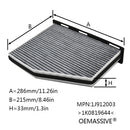 Für VW Volkswagen Passat Jetta Golf Audi TT A3 SEAT Leon Altea Skoda Octavia Yeti Pollen-Innenraumluftfilter 1K0819644A 1K1819653A