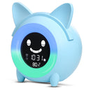 Cute Animal Child Alarm Clock Sleep Trainer Digital Wake Up Colorful Night Light Snooze Temperature NAP Timer Kid Alarm Clock