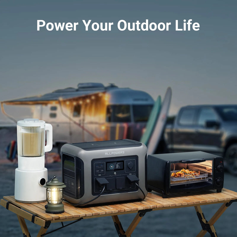 ALLPOWERS R1500 Portable Power Station 1152Wh LiFePO4 Battery with 1800W (3000W Peak) AC Output Solar Generator for Garden Party