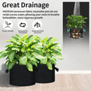 5-20Pcs Vegetable/Flower/Plant Grow Bags 5 Gallon Thickened Non-Woven Felt Fabric Planter Flower Pot with Handles