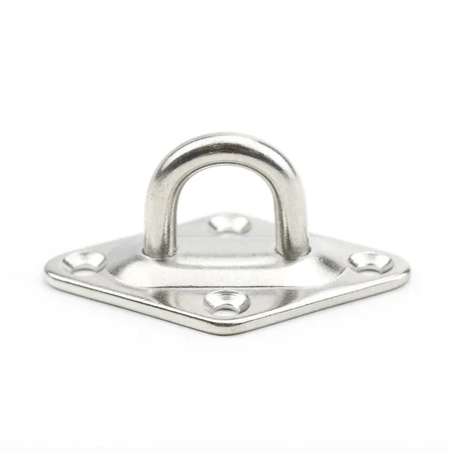 Stainless Steel 304 Fixed Pad Eye Plate Deck Door Buckle Staple Ring Wall Hook U-Shaped Ceiling Mount Hanger