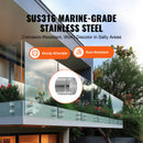 SucceBuy 2 Type Glass Clamp 10PCS Round Glass Railing Bracket for 0.31 "-0.62 "316 Stainless Steel for Balcony Garden Pool Stair