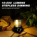 LuminaRetro BF668 Vintage Stepless Dimming COB Camping Lantern | IPX4 Waterproof Rechargeable Emergency Light