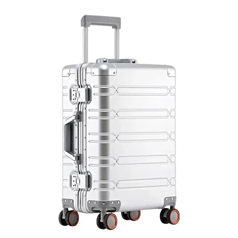 Large Capacity Trolley Suitcase Travel Bag Aluminum-magnesium Alloy Travel Suitcase Business Rolling Luggage