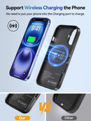 External 5000mAh Battery Case for iPhone 16 Charging Power Bank Cover Portable Rechargeable Charger Charging Case Battery