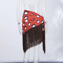 Polka Dots Print Detachable Scarf Sling Dress 2026 New Ladies Slim V-neck Spaghetti Strap Long Robes Women's Beach Dresses