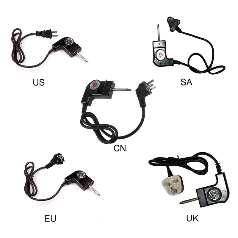 US/UK/SA/EU/CN Plug Adjustable Power Cord with Automatic Regulator for Electric Baking Pan Electric Heating Pot Pin Plug