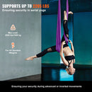 SucceBuy 8.7/11 Yards Aerial Yoga Hammock &Swing Yoga Starter Kit Aerial Silk Fabric Yoga Strap Accessory for All Levels Fitness