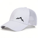 Unisex Mountain Range Stickerei Baseball-Netzkappen Frühling und Sommer Outdoor Verstellbare Freizeit-Hüte Sonnenschutz-Hut