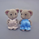 Easter Bunny 1:12 2pcs Furniture Simulation Forest Animal Baby Toy Rabbit Family Dollhouse Character Collection Toys 4.5cm Set