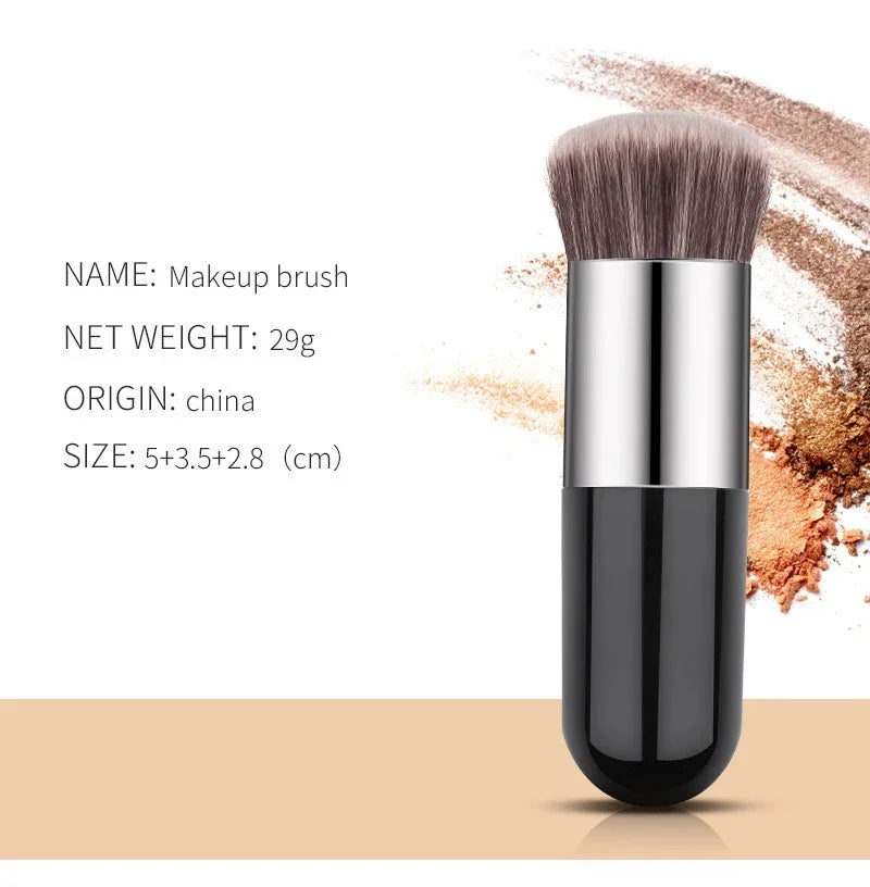 New Chubby Pier Foundation Brush Flat Cream Makeup Brushes Professional Cosmetic Make-up Brush Concealer Blending Blush Brush