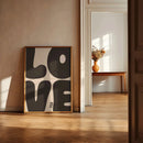 Chic Blue Red Love Canvas Prints Minimalist Valentine's Day Wall Art Poster for Modern Living Room and Home Decor Christmas Gift