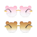 Kids Sun Sunglasses Bear Shape Children Glasses Trendy Girls Cartoon Eyeglasses Shades Driver Anti-Glare Boys Cartoon Sunglasses