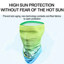 2Pcs Set Summer Ice Silk Cycling Arm Sleeves Breathable Bandana Mask Combination Suit Elastic Cold UV Sun Protection