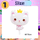 New Gabby Dollhouse Cats Birthday Party Decoration Balloon Pink Cartoon Tableware Backdrop Baby Shower Kids Girls Party Supplies