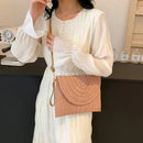 Summer Beach Straw Clutch Bag Cute Crossbody Bag for Women Travel Shoulder Bags Purse Ladies Casual Wicker Handbags