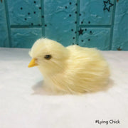 Simulation Chick Decor Plush Chicken Model Figurine Cute Oranment Realistic Furry Animal Doll Chicken Easter Gift Kids