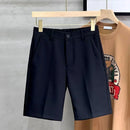Five-point Solid Color Suit Trousers for Men Korean Style Trendy Business Chic Loose Shorts Slim Trousers Thin Casual Trousers