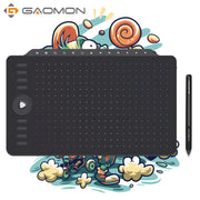 GAOMON M1220 12 Zoll Grafiktablett 8192 Druckstufen mit 8 Expresstasten & 13 Multimedia-Tasten unterstützt Mac/Windows/Android OS