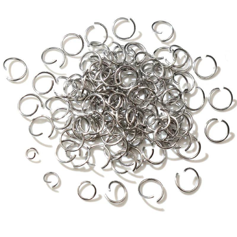 Open Jump Rings 200pcs/lot 3 4 5 6 7 8 10 mm Open JumpRings for DIY Jewelry Making Necklace Bracelet Findings Connector Supplies