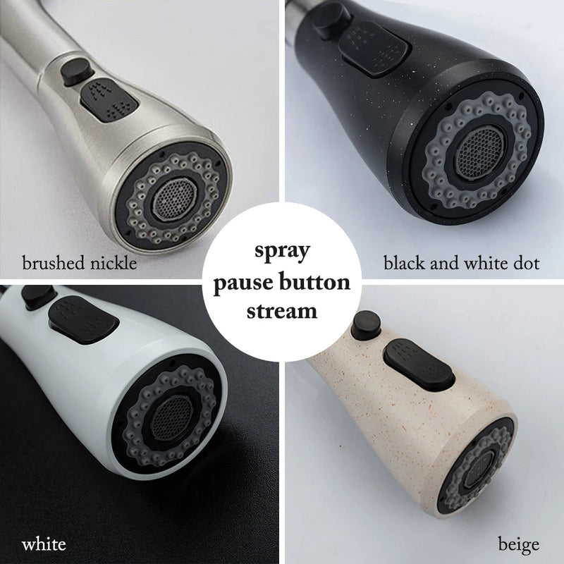 Kitchen Faucets 304 stainless steel Pull Out Kitchen Sink Water Tap Deck Mounted Mixer Stream Sprayer Head Hot Cold Taps