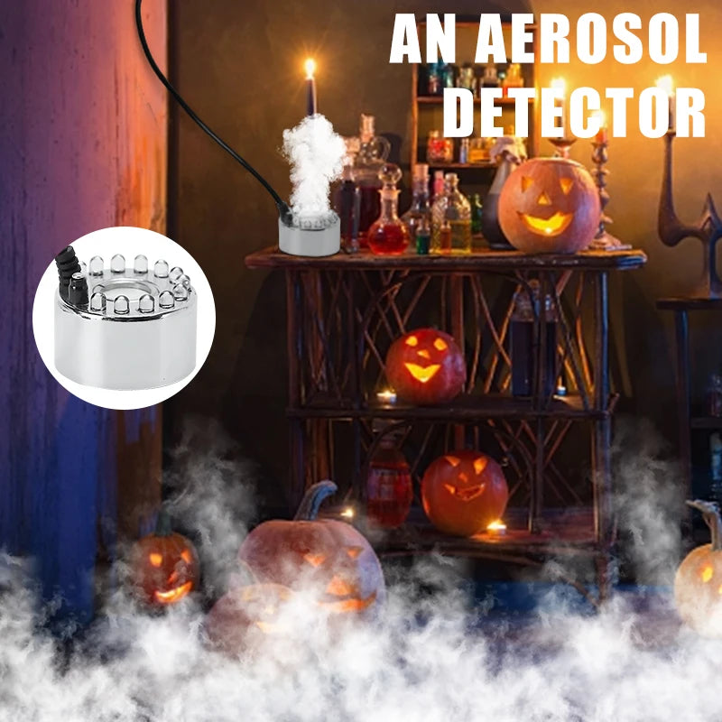 Halloween Mist Maker Light Fogger Witch Pot Cauldron Fountain Pond Fog Machine Atomizer for Halloween Christmas Party Decoration