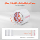 SucceBuy 6/24 Rolls 7.6CM 70M High Viscosity Clear Adhesive Tape Transparent Packaging Tape for Office Wrapping Express Packing