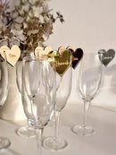 20/50/100 Stück personalisierte Weinanhänger Hochzeitsdeko Acryl Herz Getränke Topper Glasmarker Wein Tags Gold Spiegel Cocktail Anhänger