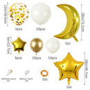 56pcs Moon Star Balloon Garland Arch Set Kids Birthday Party Decorating Room Decoration Ramadan Muslim Diy Party Balloons