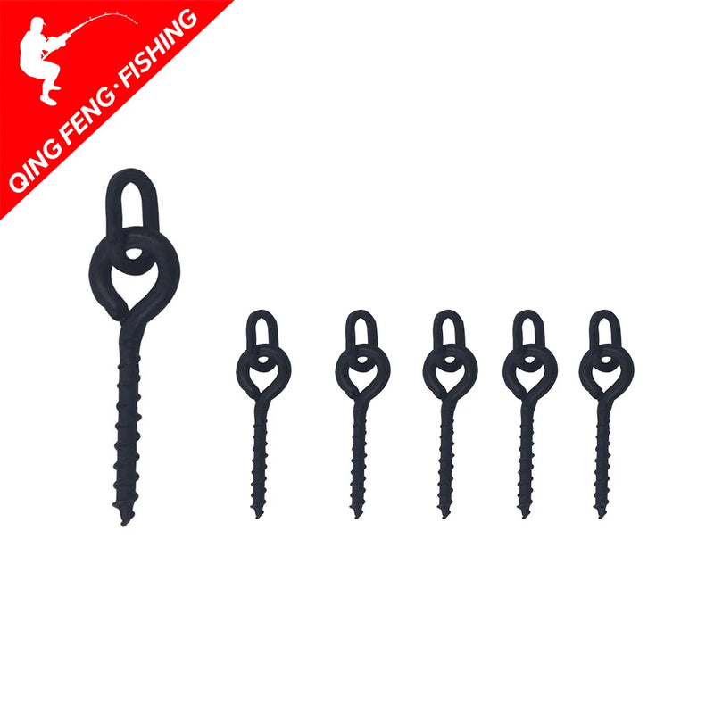Screw Peg with Ring Swivel D-Rig Chod Rig Terminal Tackle Bait Holder Screw Carp Fishing Accessories