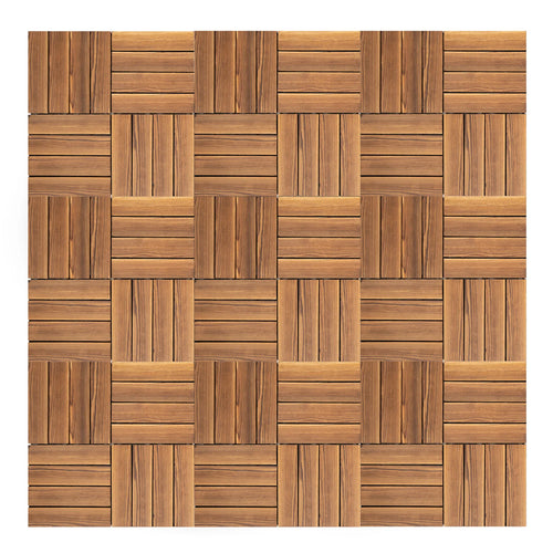 The Terrace Weave | 36-Piece Interlocking WPC Patio Deck Tile System