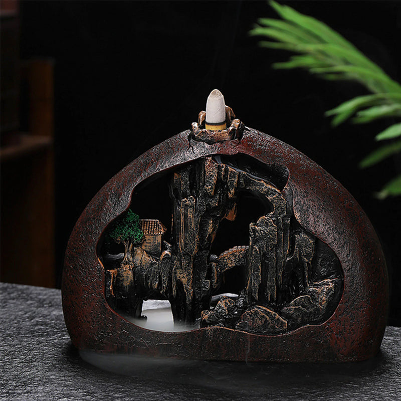 1 Piece Resin Reflowable Mid-levels Listening to Rain Incense Holder Incense Burner, Bedroom Living Room Coffee Table Office Hom