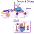 SLUBAN Girl Princess Royal Carriage Wagon Horse Racing Party Model Building Blocks Enlighten Action Figure Toys For Children