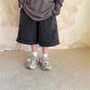 2025 Spring and Summer New Korean Edition Boys' Loose Pants Children's Fashion Versatile Vintage Shorts Mid Length