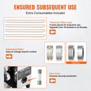 SucceBuy Horizontal Bag Band Sealing Machine Continuous Band Sealer Machine Carbon Steel for 0.02-0.8 mm Plastic Bags Films