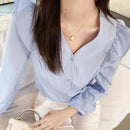 Long Sleeve Casual Shirt Women Shirts Spring Autumn Fashion Female Solid Blouse Tops Office Lady Sweet Shirts Girl