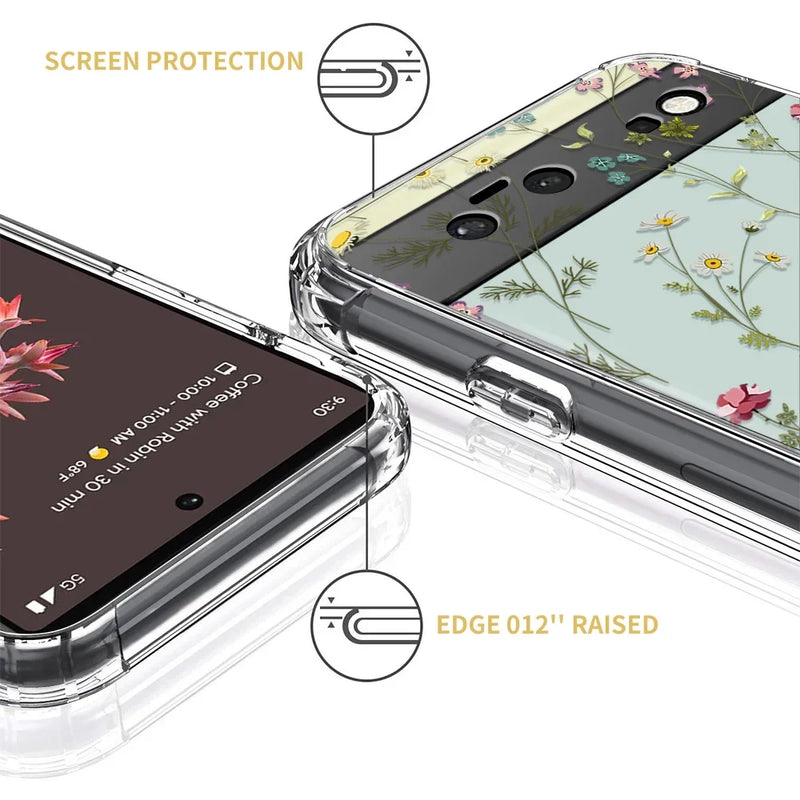 Flower Leaf Transparent Phone Case for Google Pixel 8 7Pro Soft TPU Coque for Pixel6 Pixel 6Pro Pixel6Pro Clear Shockproof Funda