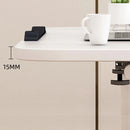 Overbed Table Adjustable Height Over The Bed Hospital Bedside Table w/ Tilting Desktop&Wheels, Rolling Standing Laptop Desk
