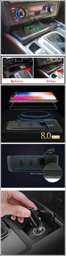 Car wireless charger for Audi A4 B8 B9 A4 Allroad A5 S5 RS5 Q5 SQ5 15W fast phone charger charging pad panel charging holder
