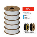 KINGROON 3D Printer Filament PLA PETG TPU ABS 5KG Bundle Black White Gray 1.75mm No bubbles Plastic 5x1kg/Roll , Random Spool