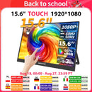 HGFRTEE 15.6 Inch Touch Portable Monitor ADS-IPS 1920*1080P 300cd/m2 Extended Display for Laptop Second Screen XBox PS4/ 5