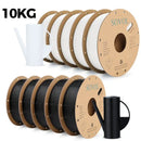 Sovol 2/6/10KG PETG Filament 1.75mm Black White , Wholesale 2/6/10 Rolls PLA ABS PETG Plastic For 3D Printer
