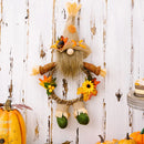 Thanksgiving Gnomes, Fall Plush Autumn Vine Wreath Dwarf Doll Ornament Gnomes Decorations for Home Tiered Tray Tabletop Decor