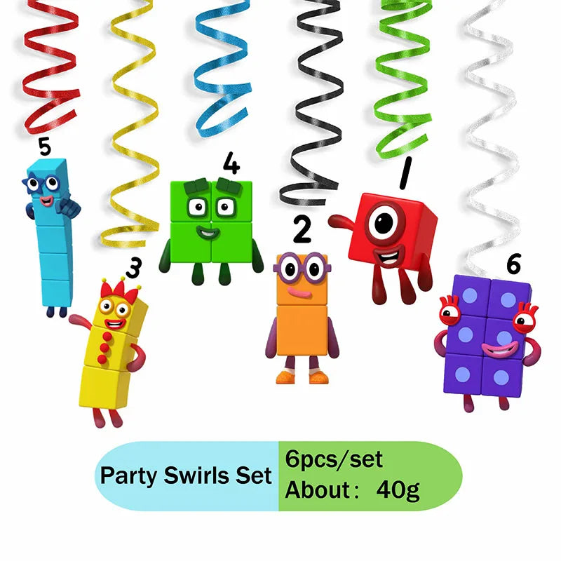 Disney number building blocks cartoon animation table decoration father's day graduacion party stickers decoration anniversaire