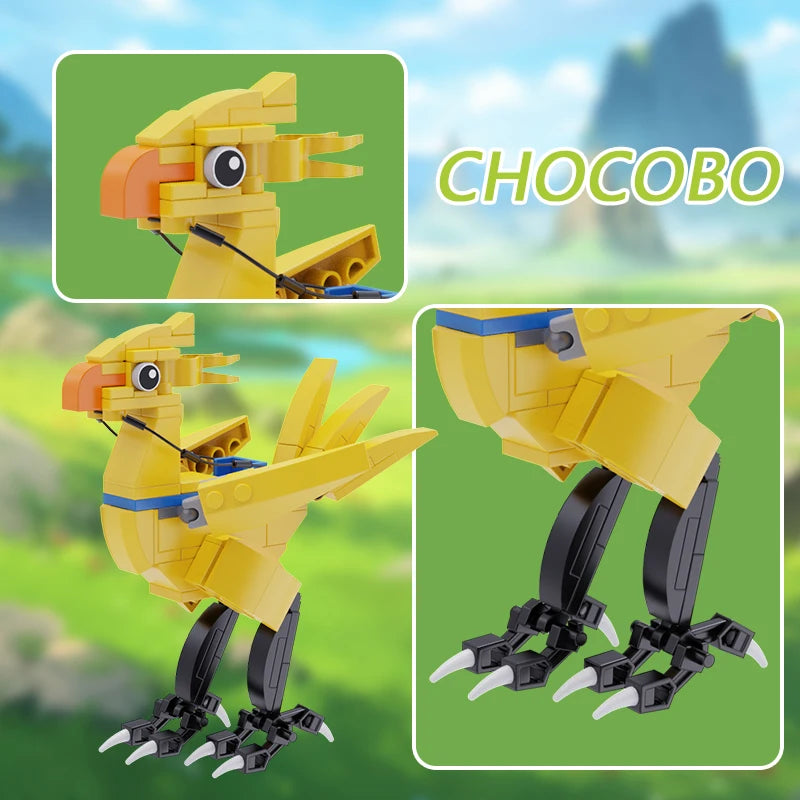 MOC Finalled Bird Chocobo Building Blocks Set Idea Assemble Animal Model Cloud Strife And Sephiroth Toys Children Birthday Gift