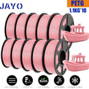 JAYO 10Rolls petg Filament 175mm 3d printing no bubbles no drawing smooth multiple colors optional for 3D printing 1.1kg/1roll