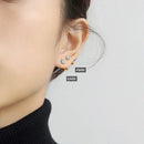 TrustDavis Real 925 Sterling Silver Fashion Shiny CZ 3/4/5/6mm Beads Screw Stud Earrings For Women Wedding Fine Jewelry DA2299