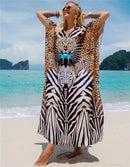 Kaftan Dresses for Women Plus Size Bathing Suit Cover Up Vneck Batwing Dress Loose Fit Moroccan Caftan Mumu Dresses