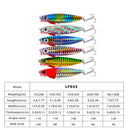 5pcs pencil bait metal casting fixture 7g/10g/15g/20g/30g shore throwing sea bass bait artificial bait fishing tackle